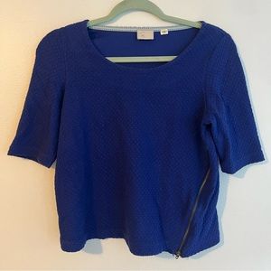 Anthropologie Postmark Zipper Detail Top - Size Small